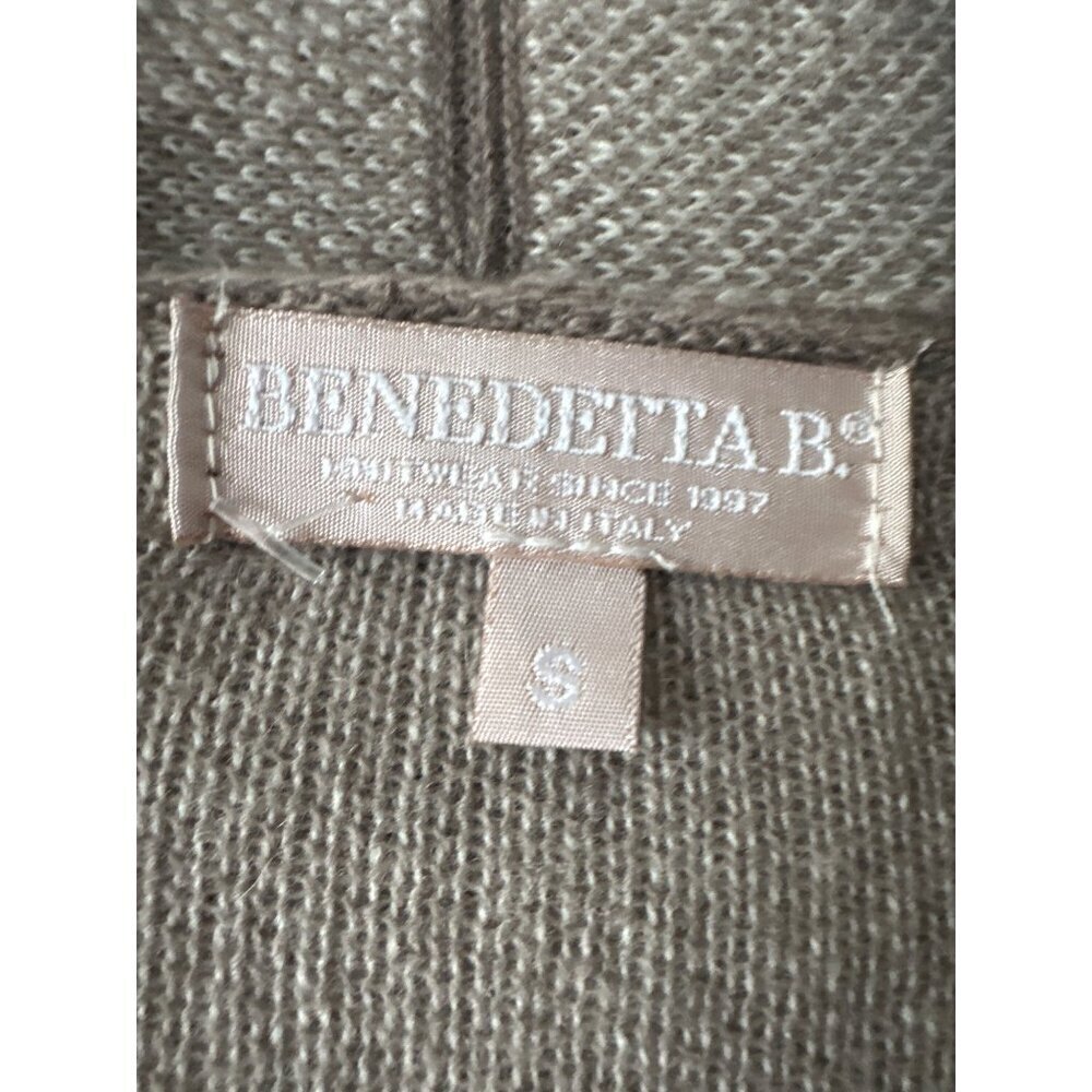 Benedetta B Italy Women’s Small Merino Wool Cashmere Tan Cardigan Quiet Luxury - Picture 4 of 8